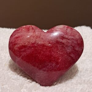 THULITE HEART CRYSTAL